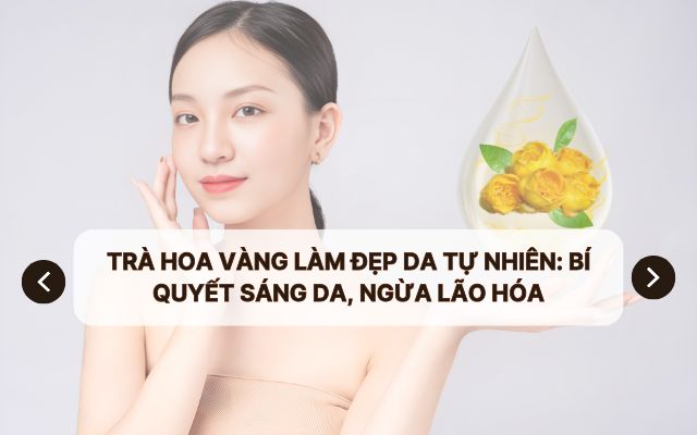 Trà Hoa Vàng làm đẹp da tự nhiên: Bí quyết sáng da, ngừa lão hóa